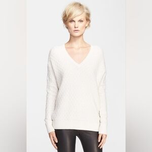 Vince cashmere and wool knit double V neck sweater size S